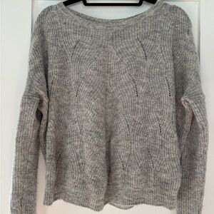 Anthropologie Gray Crew Neck Sweater